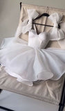 Vintage Ball Gown Straps White Homecoming Dress 18th Birthday Outfits HZ1024