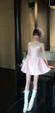 Sweet Pink 16th A Line Spaghetti Straps Satin Short Homecoming Dress Birthday Outfits HZ1024