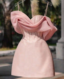 Vintage A line Straps Short Pink Homecoming Dress 19th Birthday Outfits HZ1024