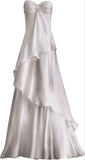 Sexy A line Sweetheart Party Dresses White Long Prom Dresses HZ1024
