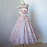 Vintage A line Straps Sleeveless Birthday Outfits Pink Homecoming Dress HZ1024